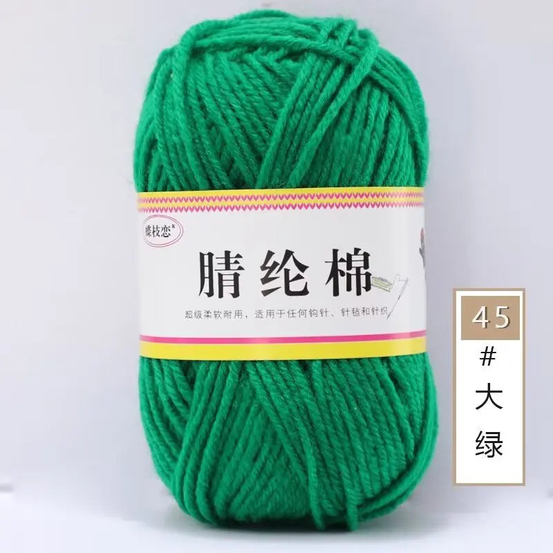 {1Pcs 50g }Acrylic cotton medium and thick thread hand-woven DIY slippers wool ball hook doll seat cushion thread