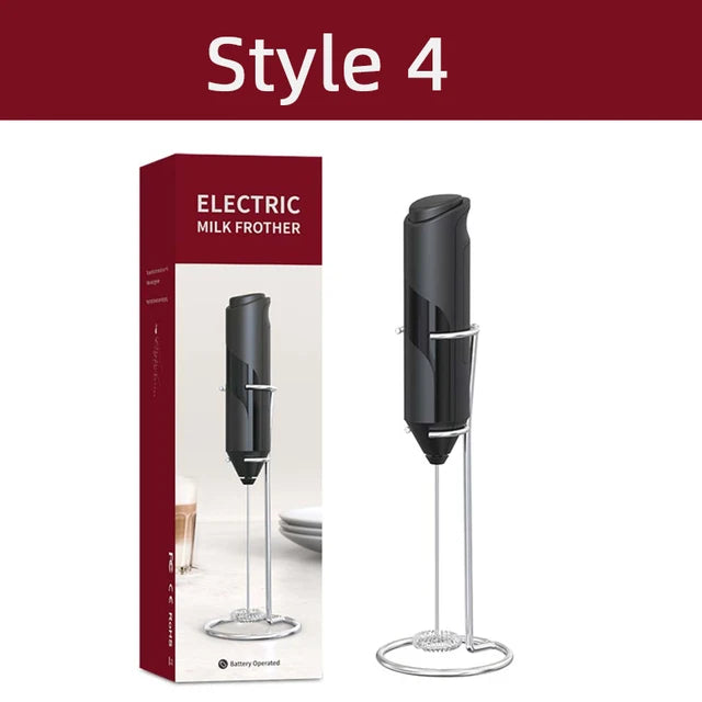 Electric Milk Frother Foam Maker Mixer for Coffee, Electric Portable Whisk Drink Mixer Mini Foam Maker Frothing Battery Powered