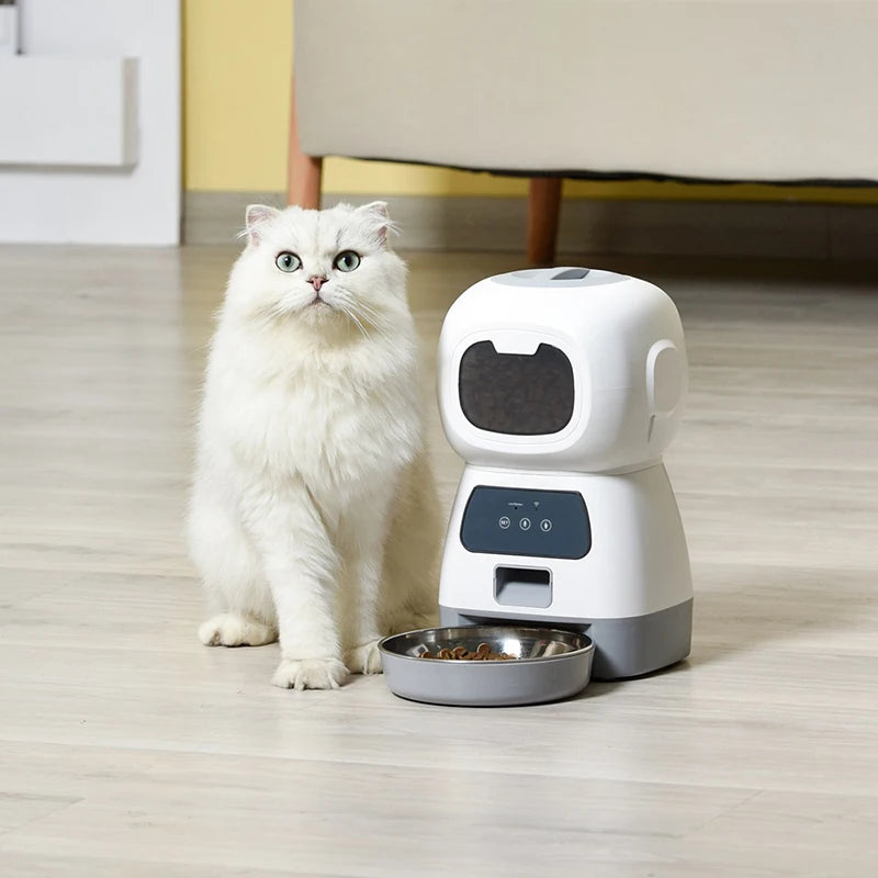 1PC Pet Feeder Automatic Feeder Feeding Device Fixed-Point Feeder Manual Feeding Button/Wifi Feeder