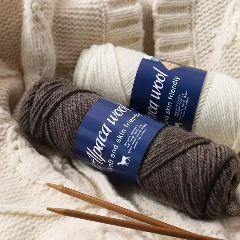 5pcs Camel wool needle thread, comfortable and soft to the touch, hand-woven scarves and other DIY medium and thick wool balls