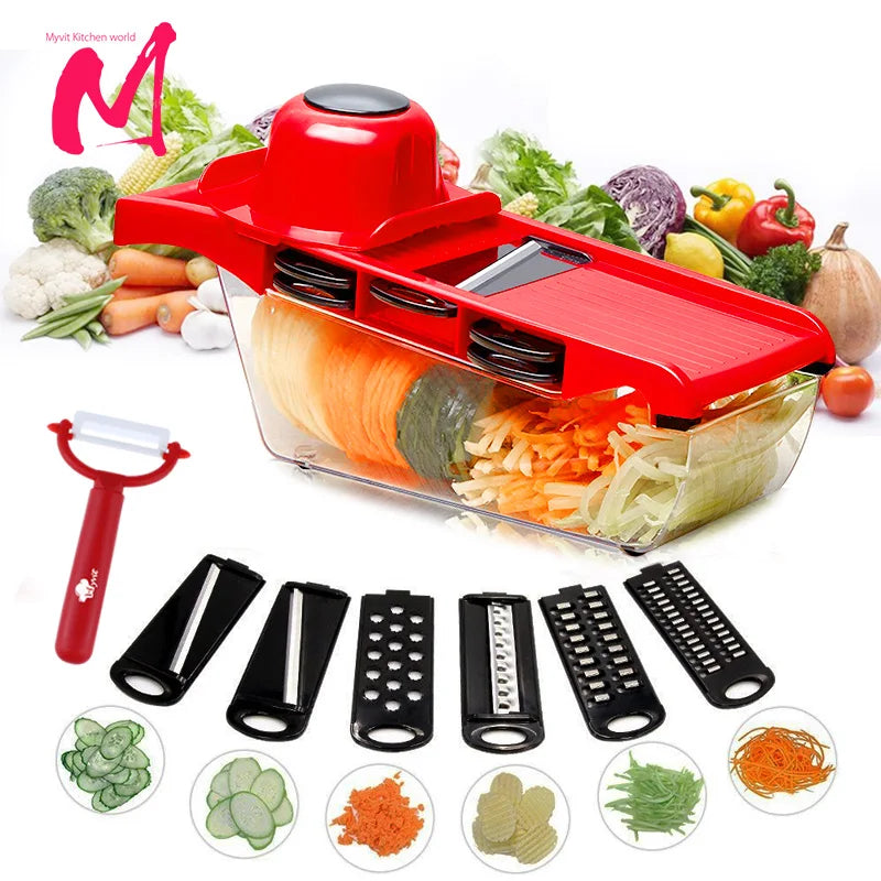 Myvit Vegetable Cutter with Steel Blade Slicer Potato Peeler Carrot Cheese Grater vegetable slicer Kitchen Accessories