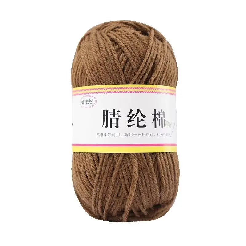 {1Pcs 50g }Acrylic cotton medium and thick thread hand-woven DIY slippers wool ball hook doll seat cushion thread