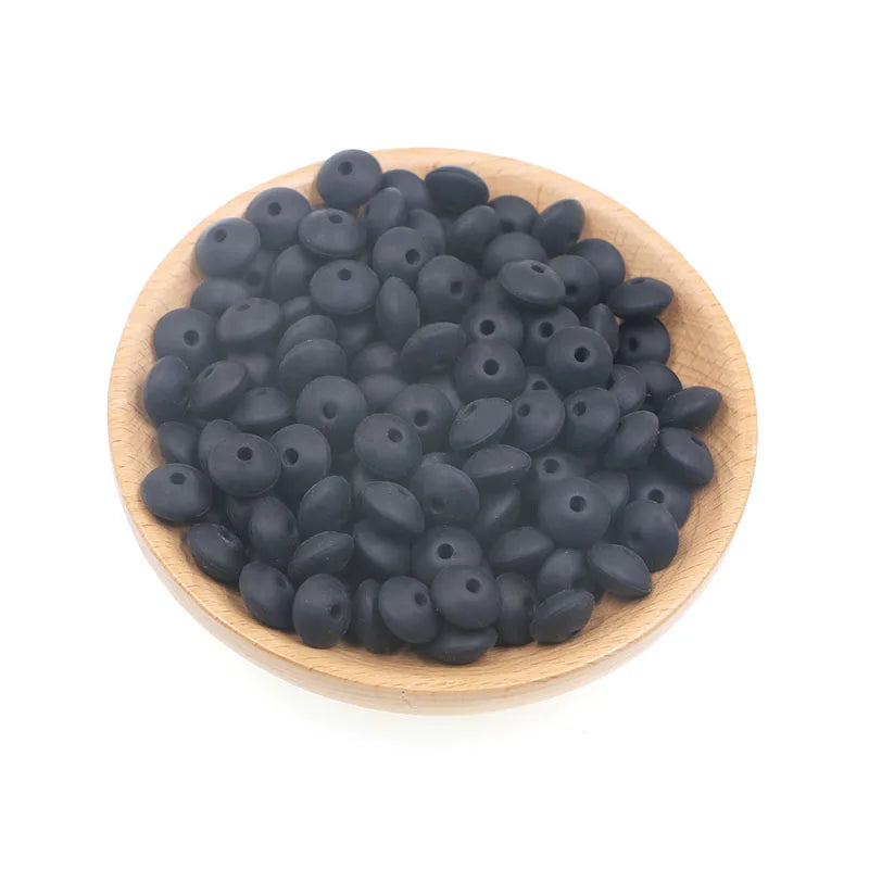 Lentil Silicone Beads