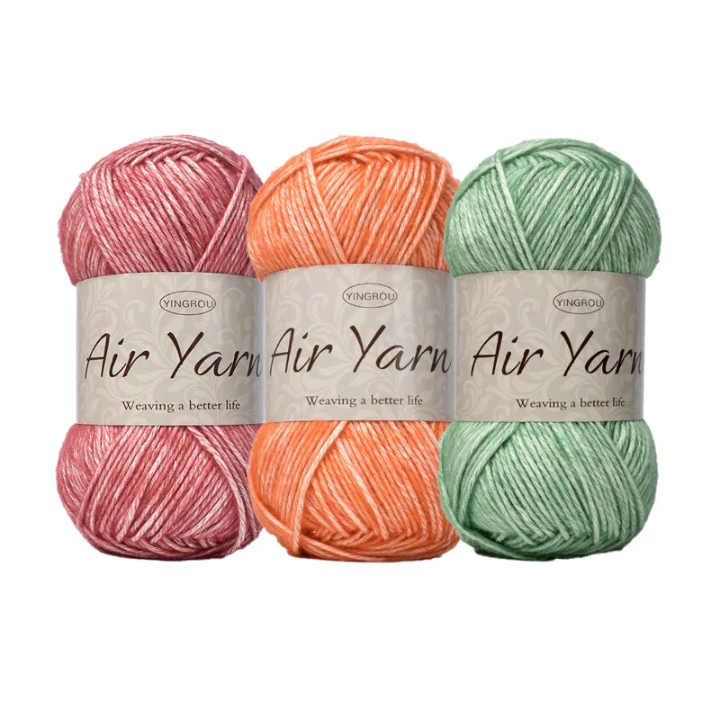 Yingrou sprayed wool yarn medium and thick baby cotton thread cotton nitrile yarn handmade DIY crochet material scarf