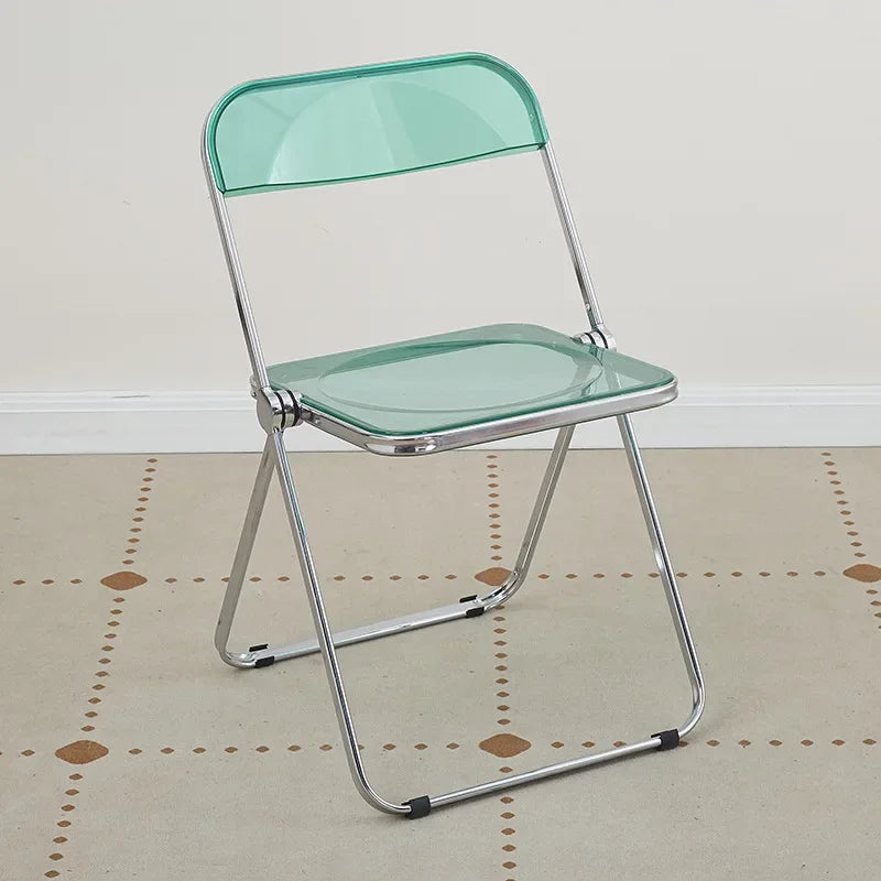 Acrylic Transparent Folding Chair Simple Home Ins Dining Chair Stool for Clothing Store Photo Fashion Internet Celebrity