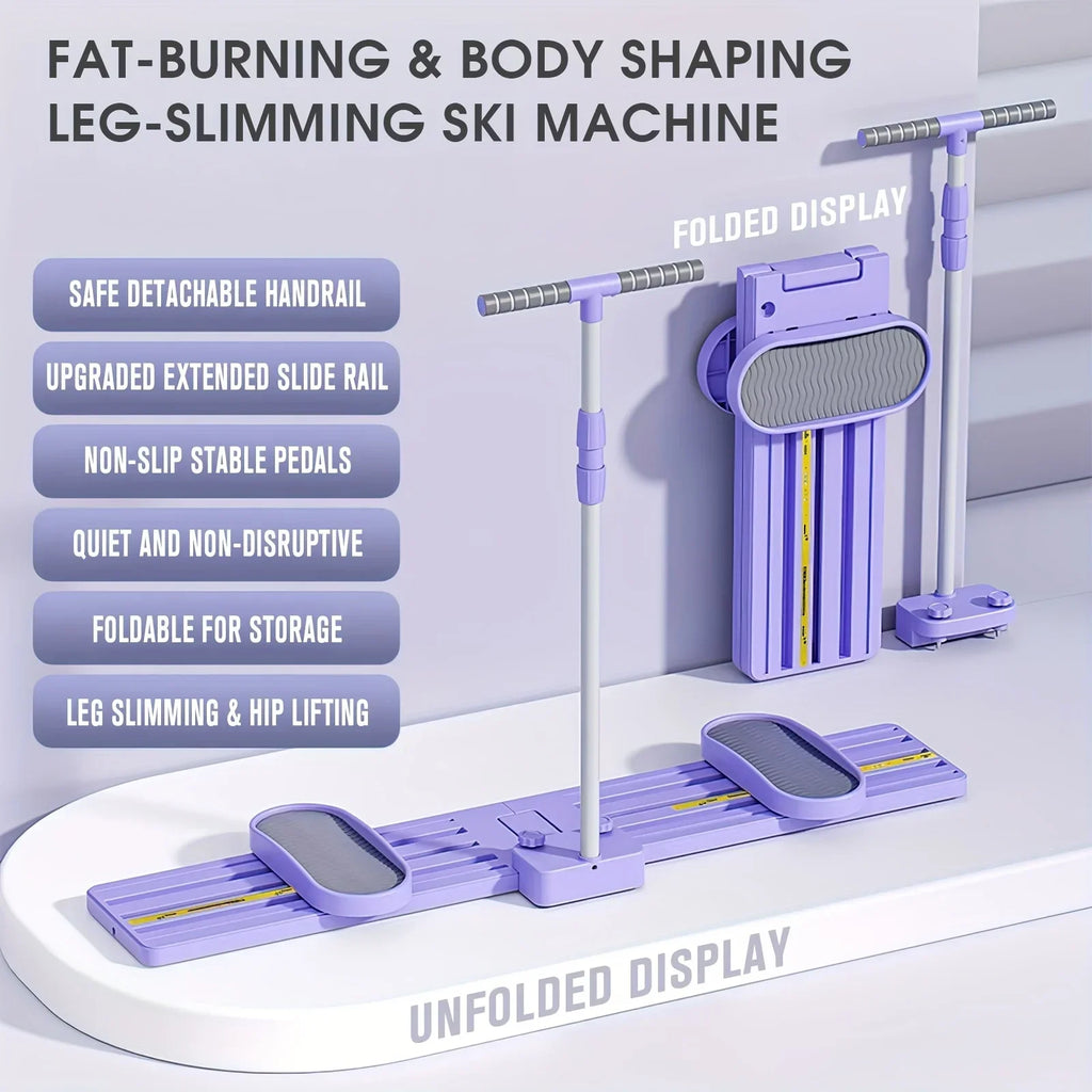 Ski machine - full body fitness equipment, suitable for hip, leg, and waist training. Adjustable resistance, detachable