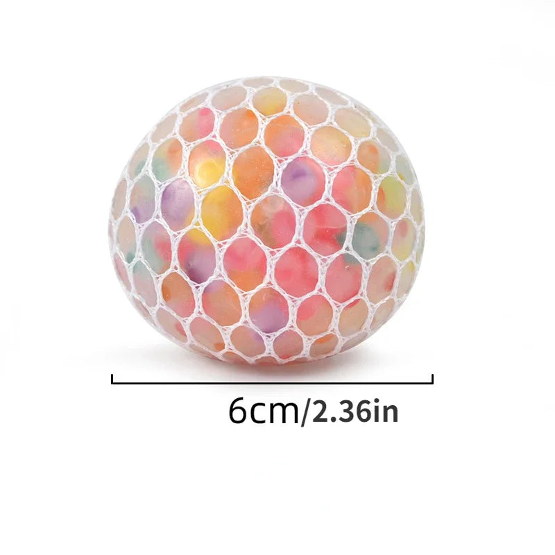 1PC Creative New Decompression And Ventilation Grape Ball Toys Tricolor Colorful Beads Grape Ball Pinch Le Children's Toys
