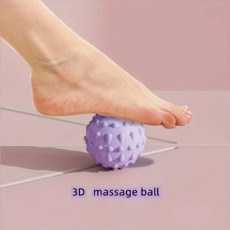1 portable foot massage pad with acupoints - durable plastic, suitable for home exercise and training, including massage balls