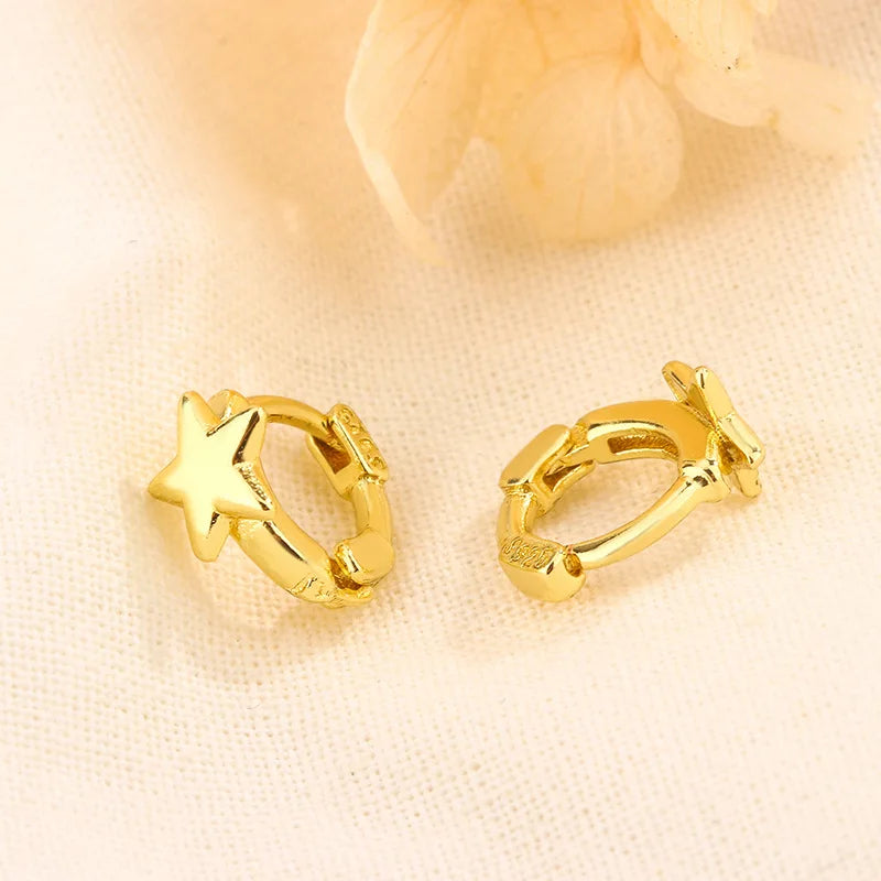 Vintage Silver Color Metal Bow-knot Chic Hoop Earrings