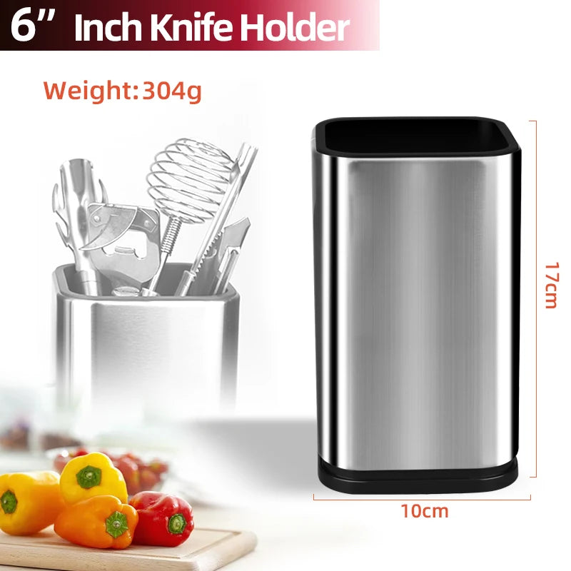 Knife Stand Holder For Kitchen Knife Stainless Steel Knife Holder Stand Cutlery Holder Block High End Kitchen Accessories