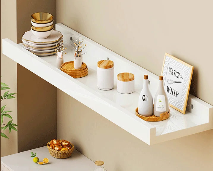 Solid wood wall shelf wall wall wall hanging wall baffle bookshelf living room bedroom shelf wooden board storage rack