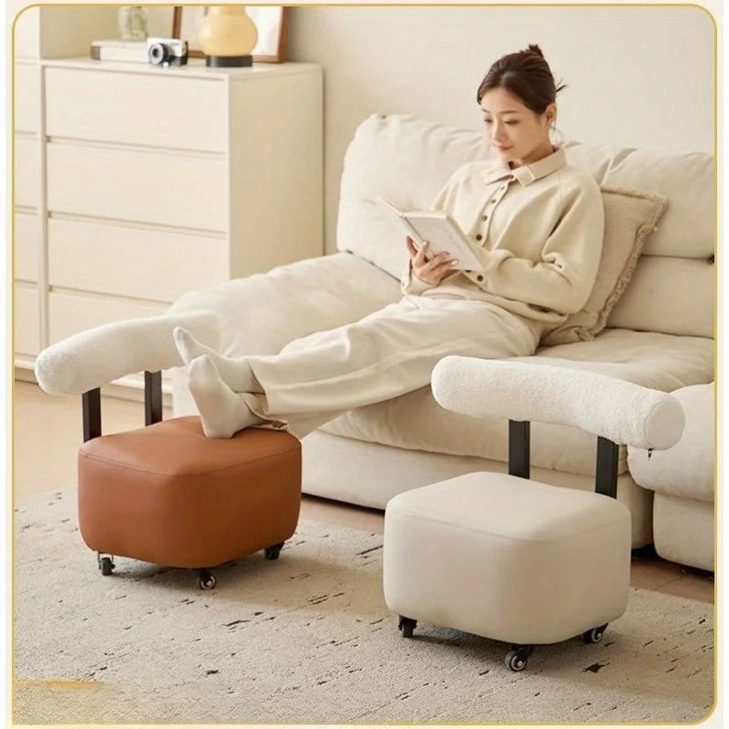 Yoyo shoe change stool living room creative small stool backrest solid wood sofa stool household light luxury multi-purpose