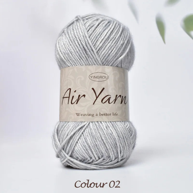 Yingrou sprayed wool yarn medium and thick baby cotton thread cotton nitrile yarn handmade DIY crochet material scarf