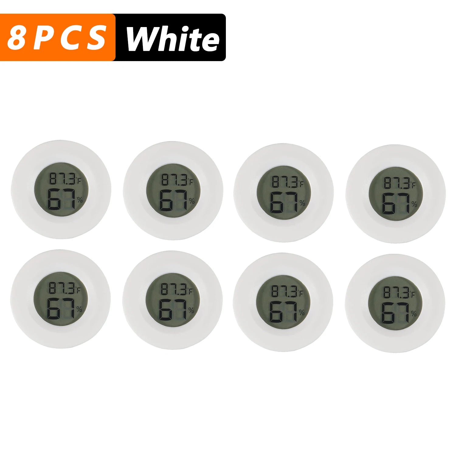 2/4 Pcs Mini Hygrometer Thermometer Fahrenheit or Celsius Meter Digital LCD Monitor Indoor Room Round Humidity Temperature Gauge