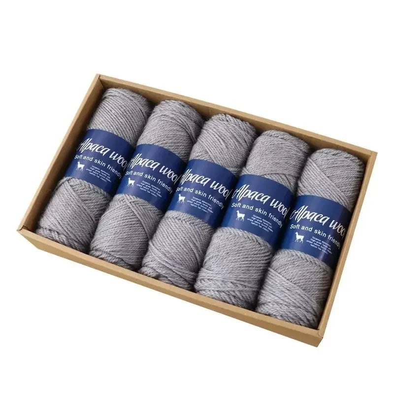 5pcs Camel wool needle thread, comfortable and soft to the touch, hand-woven scarves and other DIY medium and thick wool balls