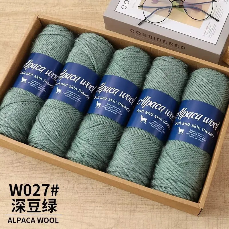 5pcs Camel wool needle thread, comfortable and soft to the touch, hand-woven scarves and other DIY medium and thick wool balls