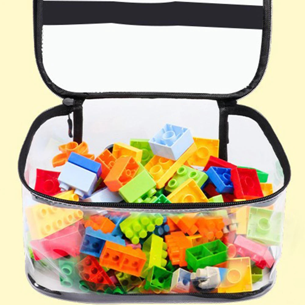1PC Lego Storage Bucket For Organizing Parts, Small Particle Wooden Toy Storage Handbag