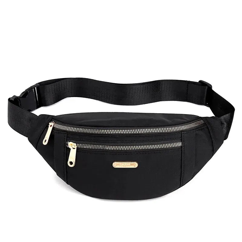 Rilibegan Men's and Women's Street Trend Waist Bag Oxford Casual Color Waist Bag Crossbody Chest Bag