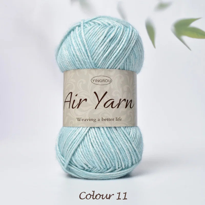 Yingrou sprayed wool yarn medium and thick baby cotton thread cotton nitrile yarn handmade DIY crochet material scarf