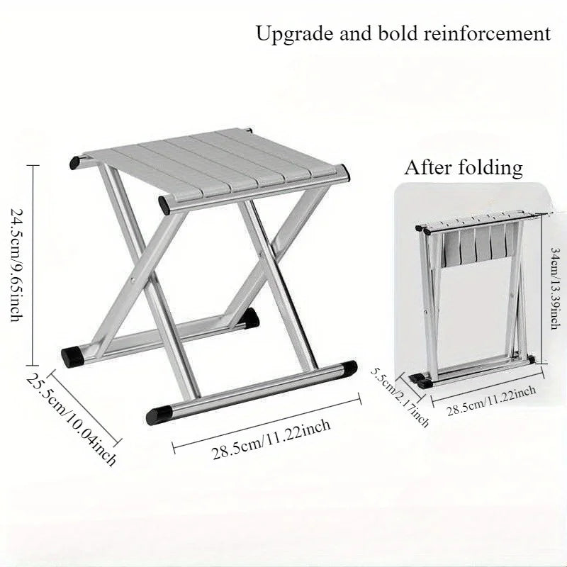 Outdoor portable folding stool, thick chair stool, dual-purpose fishing stool, Magza small stool, camping barbecue stool