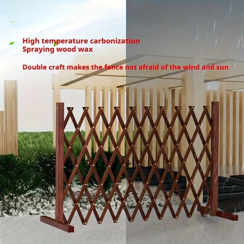 Retractable Wooden Pet Gate for Dogs Cats - Easy Install Indoor Safety Barrier for Home, Bedroom, Doorway & Stairs