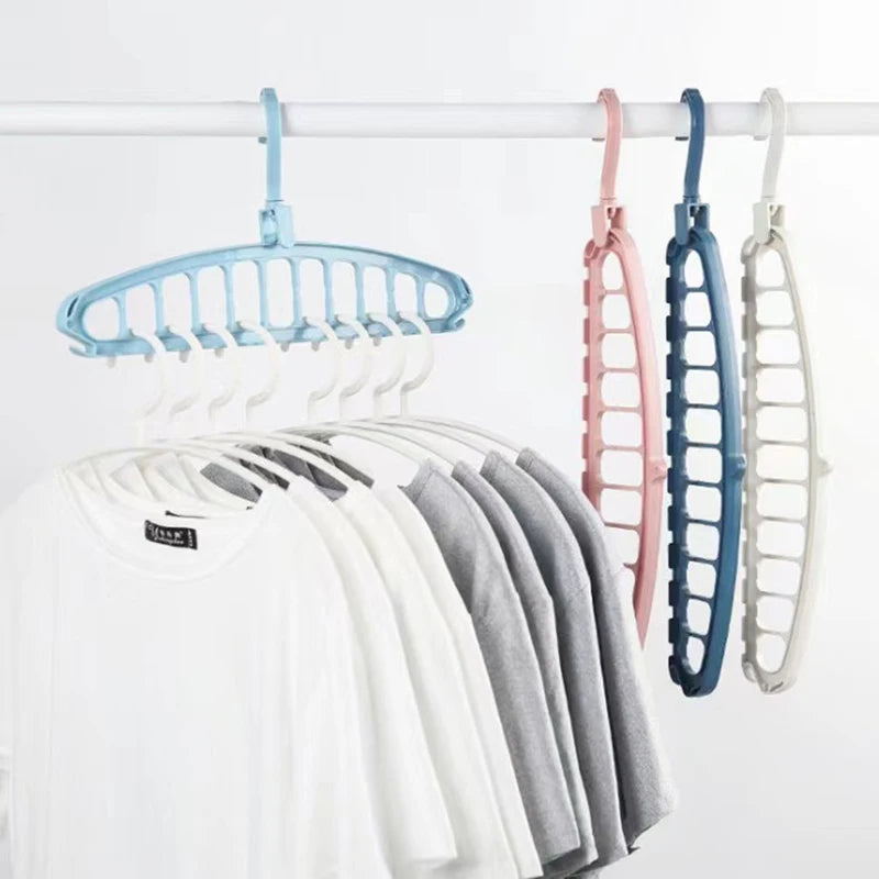 1PC Multi-Functional Rotating Coat Rack Student Dormitory Home Non-Slip Folding Clothes Rack 11-Hole Clothes Rack Storage Device