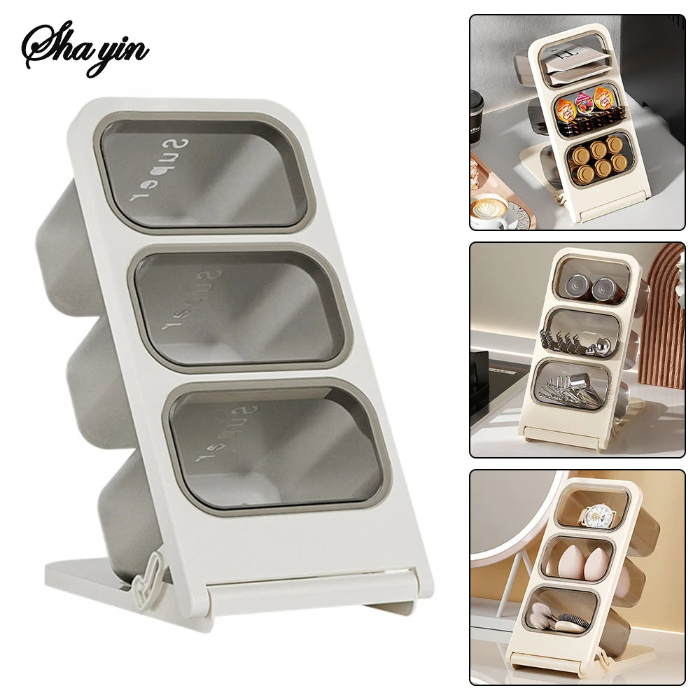 1PC Tea Room Capsule Coffee Storage Box, Desktop Tea And Snack Organizing Rack, Pencil Storage Box