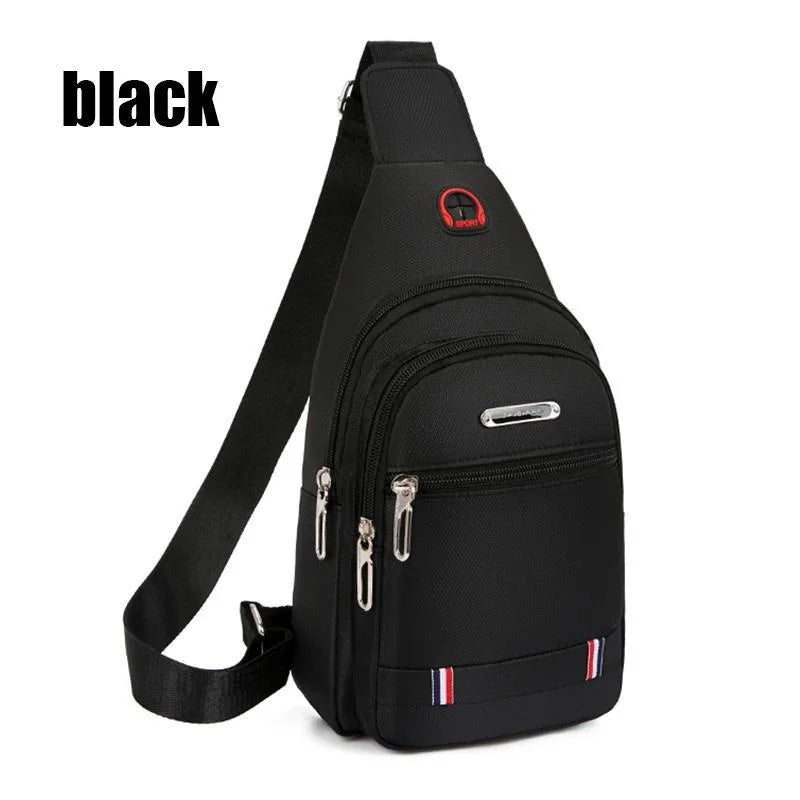 Unisex Canvas Leisure Sports Small Backpack Oxford Cloth One-shoulder Messenger Bag Chest Bag