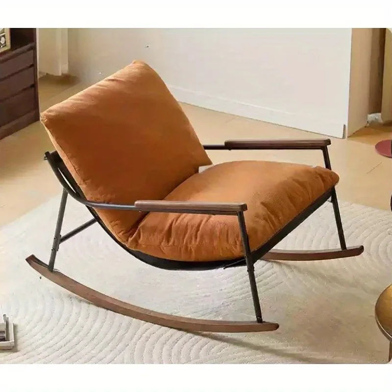 Rocking chair recliner adult balcony living room leisure lazy sofa free chair household bedroom simple single chair