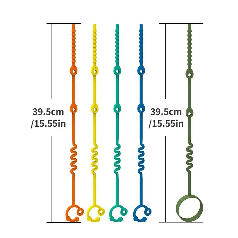 1PC Silicone Toy String Baby Teethers, Rubber Baby Bottle Nipples, Chain For Baby Bottle, Baby Car Seat, Milk Bottle String