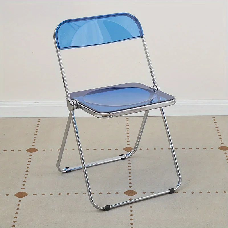 Acrylic Transparent Folding Chair Simple Home Ins Dining Chair Stool for Clothing Store Photo Fashion Internet Celebrity