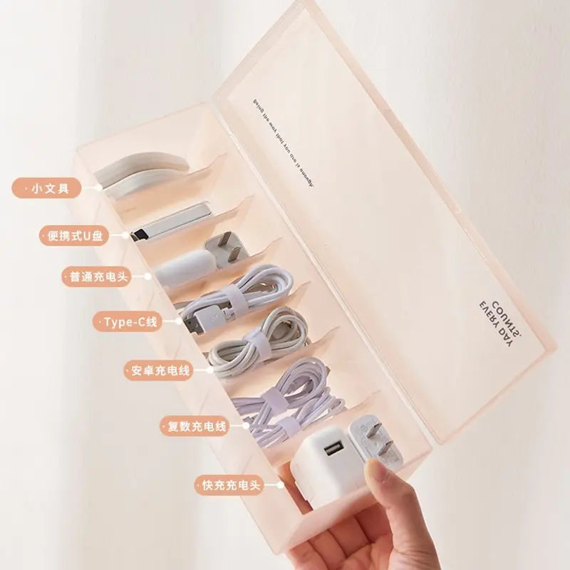 Data cable, storage box, mobile phone charger, earphone separation, large-capacity desktop drawer, bedside home dormitory.