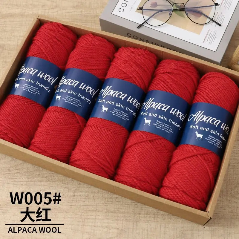 5pcs Camel wool needle thread, comfortable and soft to the touch, hand-woven scarves and other DIY medium and thick wool balls