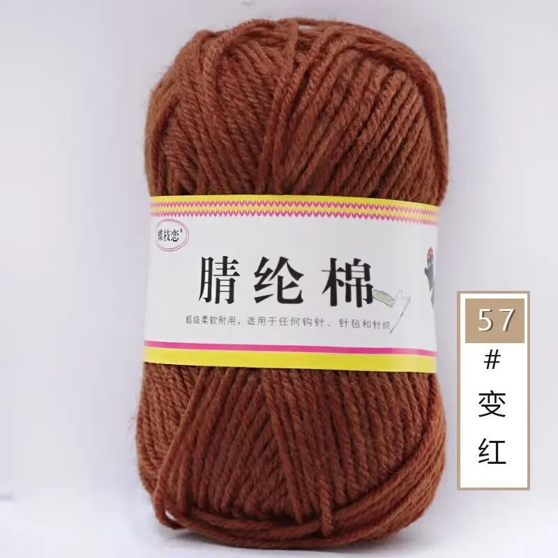 {1Pcs 50g }Acrylic cotton medium and thick thread hand-woven DIY slippers wool ball hook doll seat cushion thread