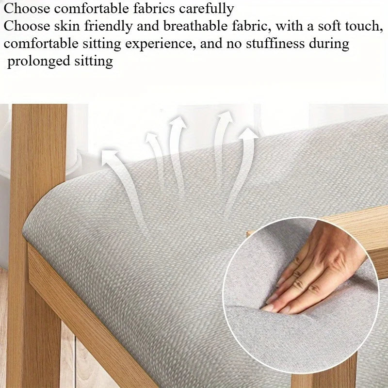 Wooden chair Computer chair Comfortable sedentary home back chair Office reception chair Learning to write study desk chair