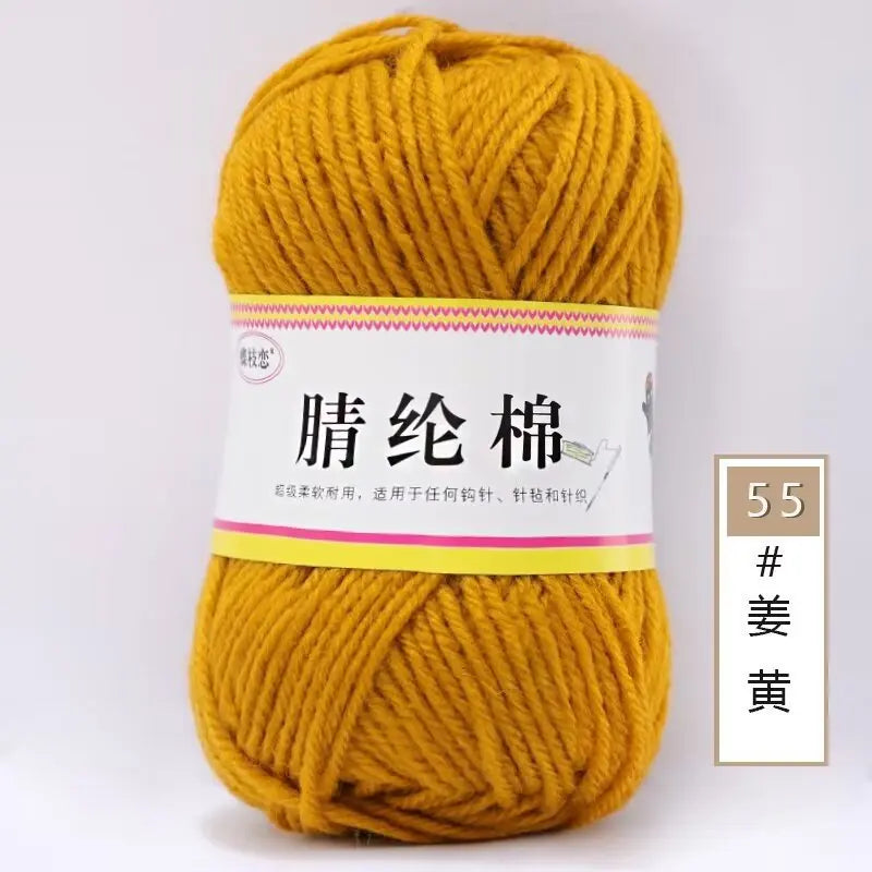 {1Pcs 50g }Acrylic cotton medium and thick thread hand-woven DIY slippers wool ball hook doll seat cushion thread