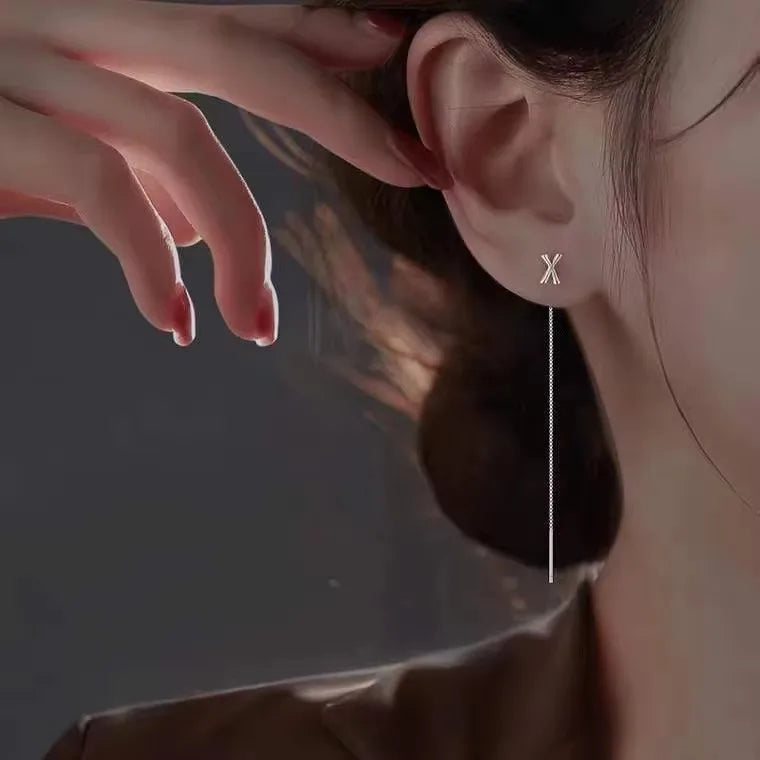 Letters Piercing Earrings Line