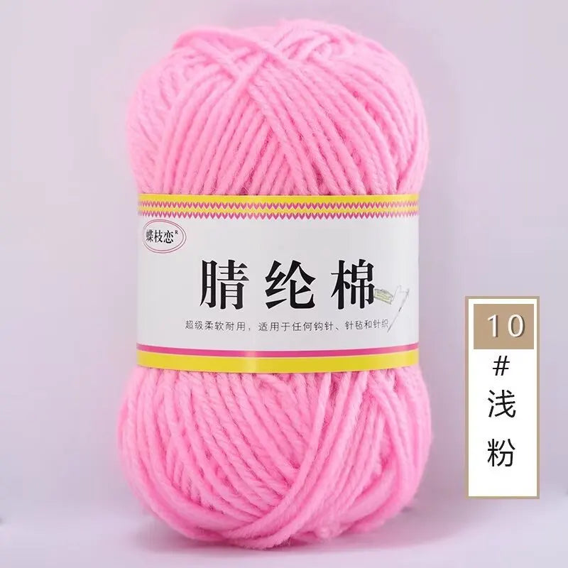 {1Pcs 50g }Acrylic cotton medium and thick thread hand-woven DIY slippers wool ball hook doll seat cushion thread