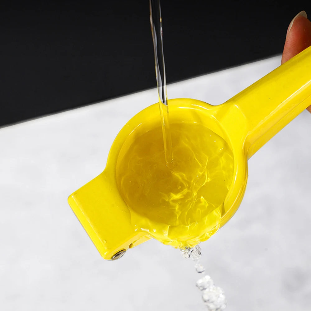 1PC Lemon Juicer Aluminum Juicer Manual Lemon Clamp Kitchen Tool Durable Rust-Proof, Yellow