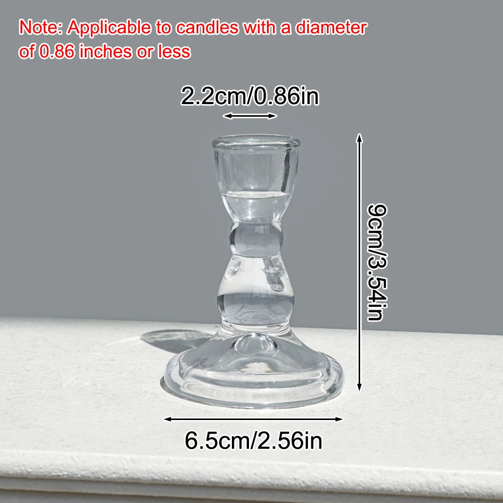 1PC Retro Crystal Candle Holder