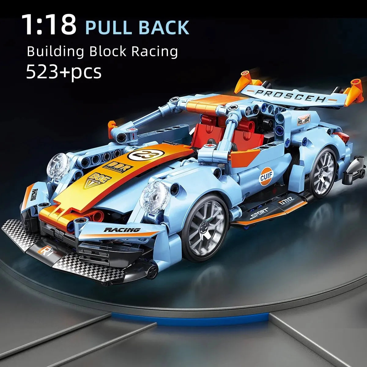 523pcs Building Blocks City Speed Car Festive Gift Giving Racing Vehicle with Super Racers Bricks Toys for Children Boy Gift