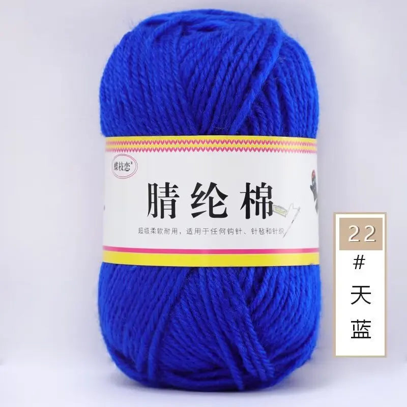 {1Pcs 50g }Acrylic cotton medium and thick thread hand-woven DIY slippers wool ball hook doll seat cushion thread