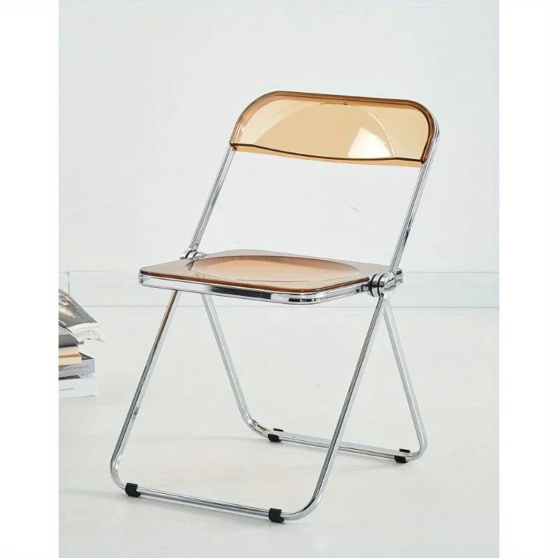 Acrylic Transparent Folding Chair Simple Home Ins Dining Chair Stool for Clothing Store Photo Fashion Internet Celebrity