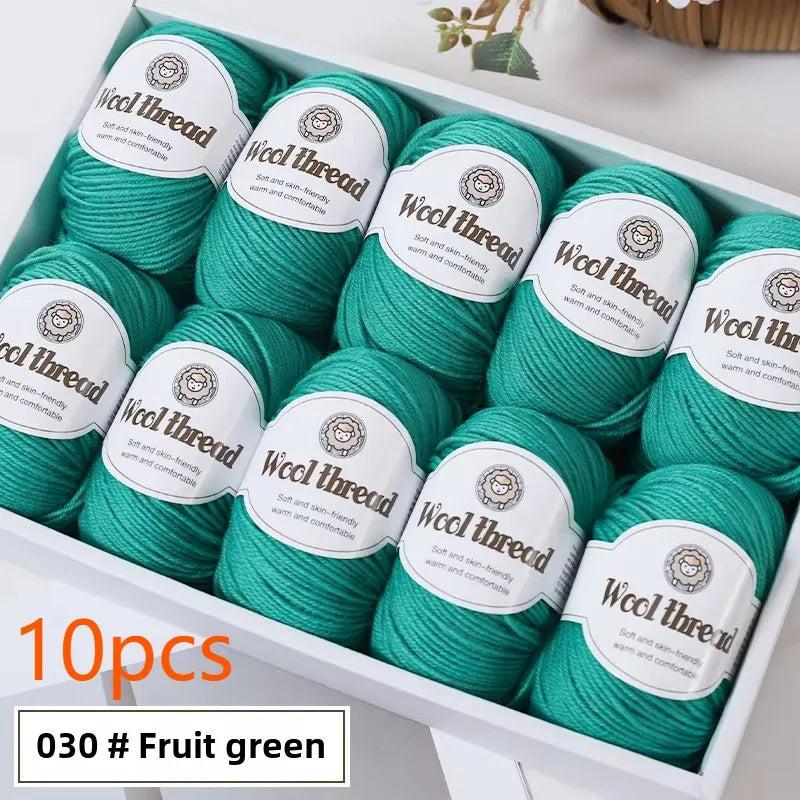 10pcs Australian Wool Yarn [About 500G/10 Balls Per Pack] Soft And Warm Easy to Knit,Sweaters,carves,DIY Knitwear