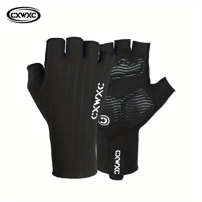 CXWXC Cycling Half Finger Gloves Men Women Breathable Anti-slip Glove Fitness Sport Training Gloves With Extended Wrist Guard