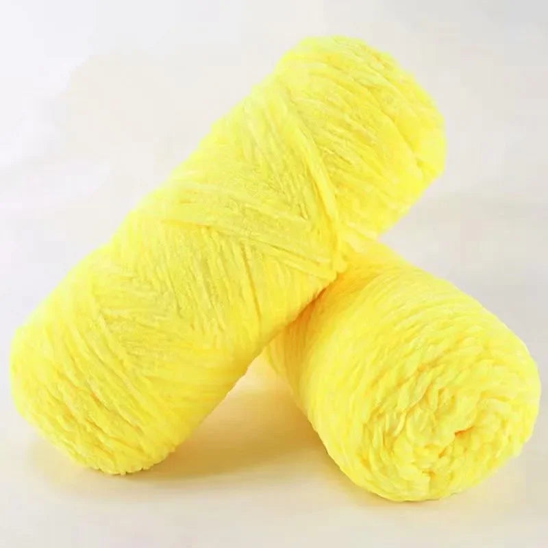 DIY 100% Polyester 100g Velvet Yarn Amigurumi Accessories Dolphin Baby Plush Yarn Soft Chenille Yarn for Knitting  1 Skein 130M
