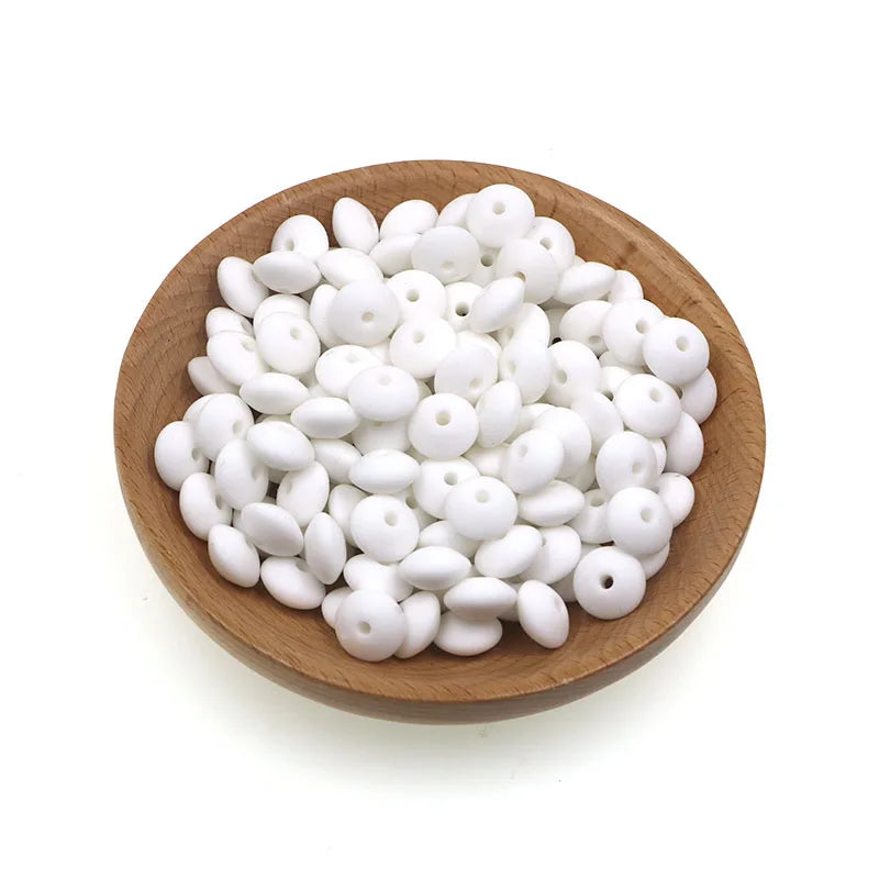 Lentil Silicone Beads