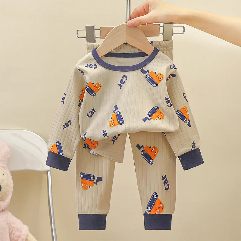 Children Kids Clothes Sets Boys Girls Suit Pajamas Clothinng Pants Cartoon Autumn Winter Sleepwear Outfits