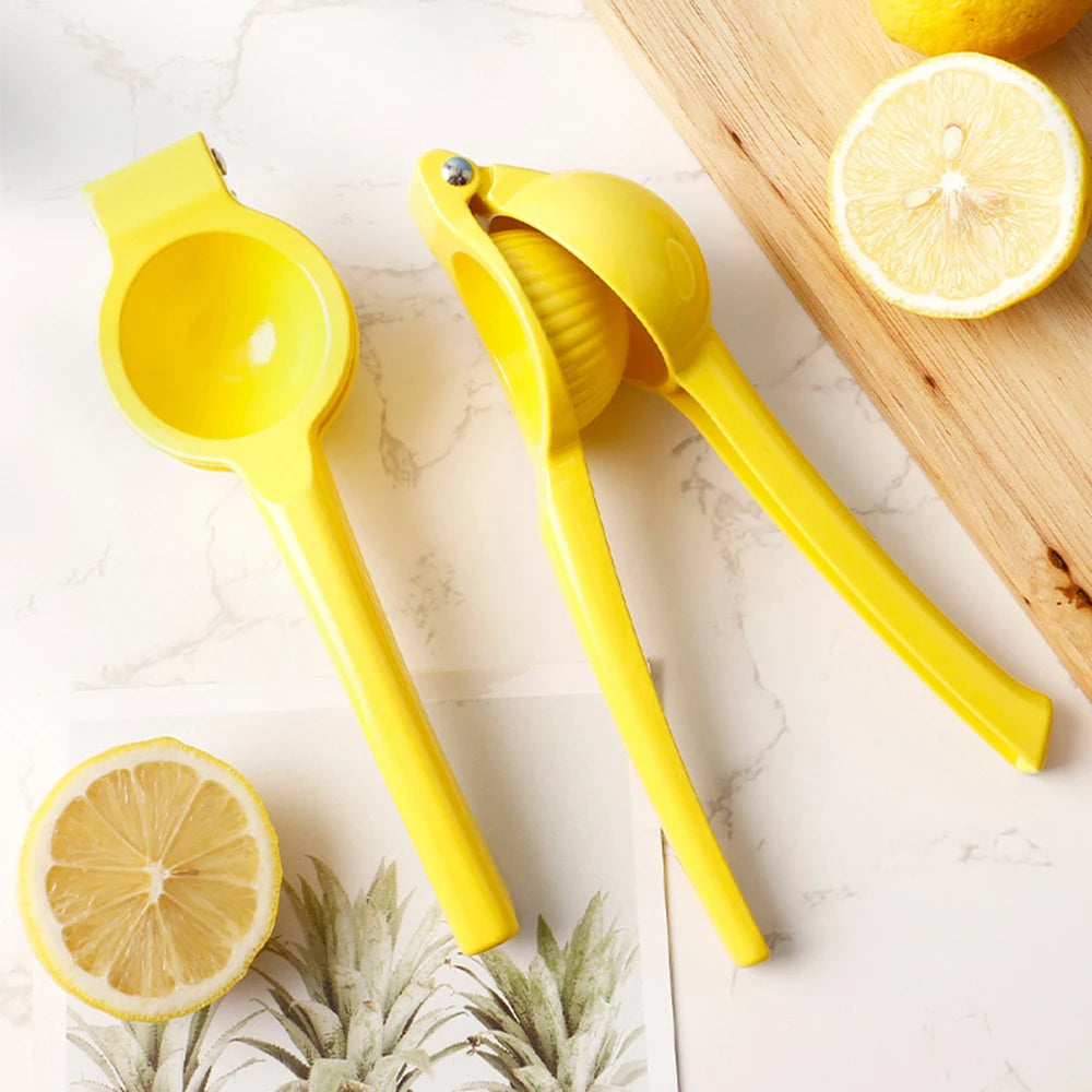 1PC Lemon Juicer Aluminum Juicer Manual Lemon Clamp Kitchen Tool Durable Rust-Proof, Yellow