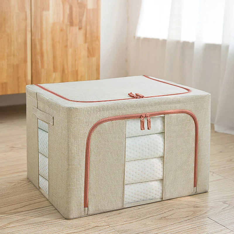 Clothes storage box, cotton and linen storage box, folding and organizing box, household wardrobe, storage box, large storage